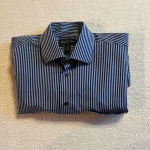 Joseph & Feiss Navy Pinstripe Dress Shirt